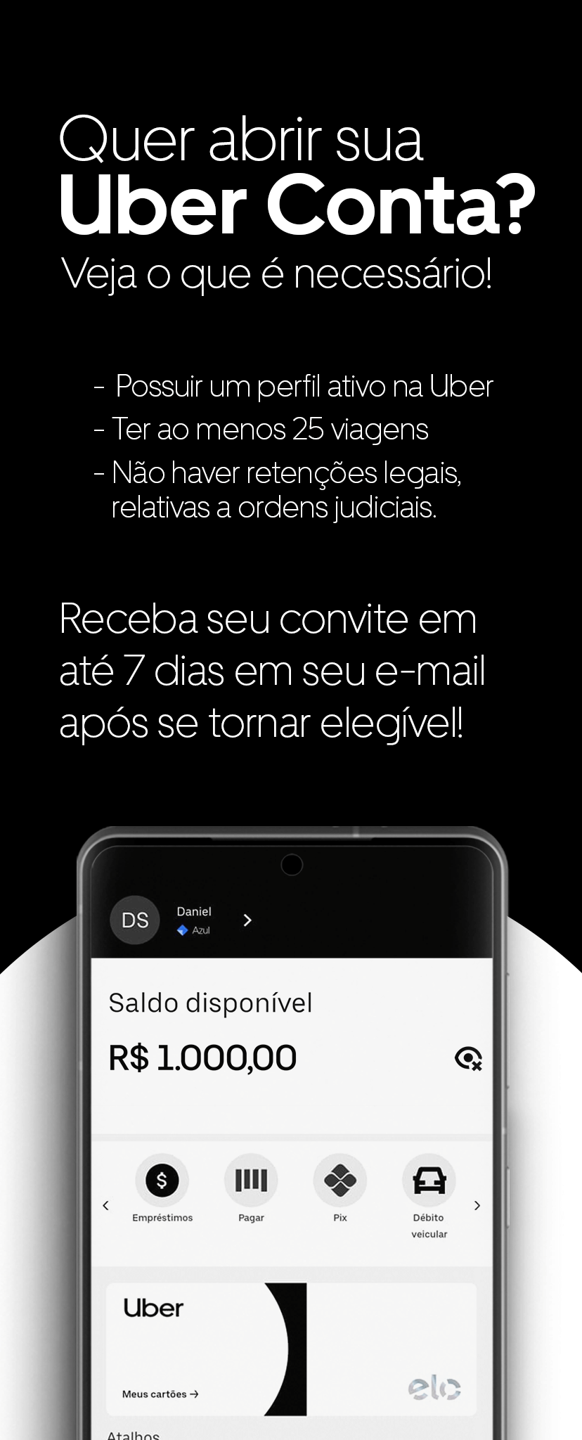 Uber Conta - Controle seus ganhos com a Uber conta