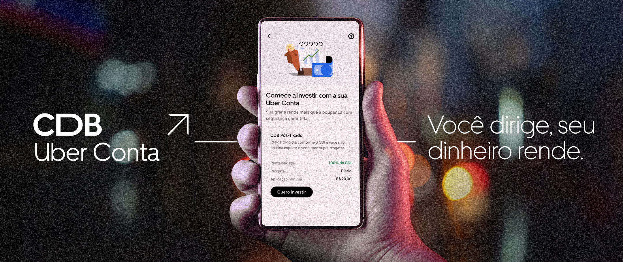 CDB Uber Conta - Você dirige, seu dinheiro rende