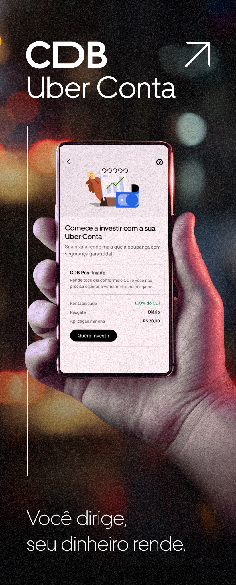 CDB Uber Conta - Você dirige, seu dinheiro rende